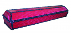 Placido Гроб «Анфилада» с постелью ткань Красный шелк 4 грани